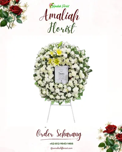 Krans Bunga Duka Cita di Kebonsari Kulon
