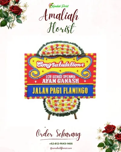 Bunga Papan Congratulation di Kebonsari Kulon
